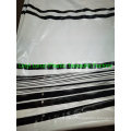 210GSM Black Weaving Fabric Tarpaulin and White Color with 6 Black Stripes Tarpaulin